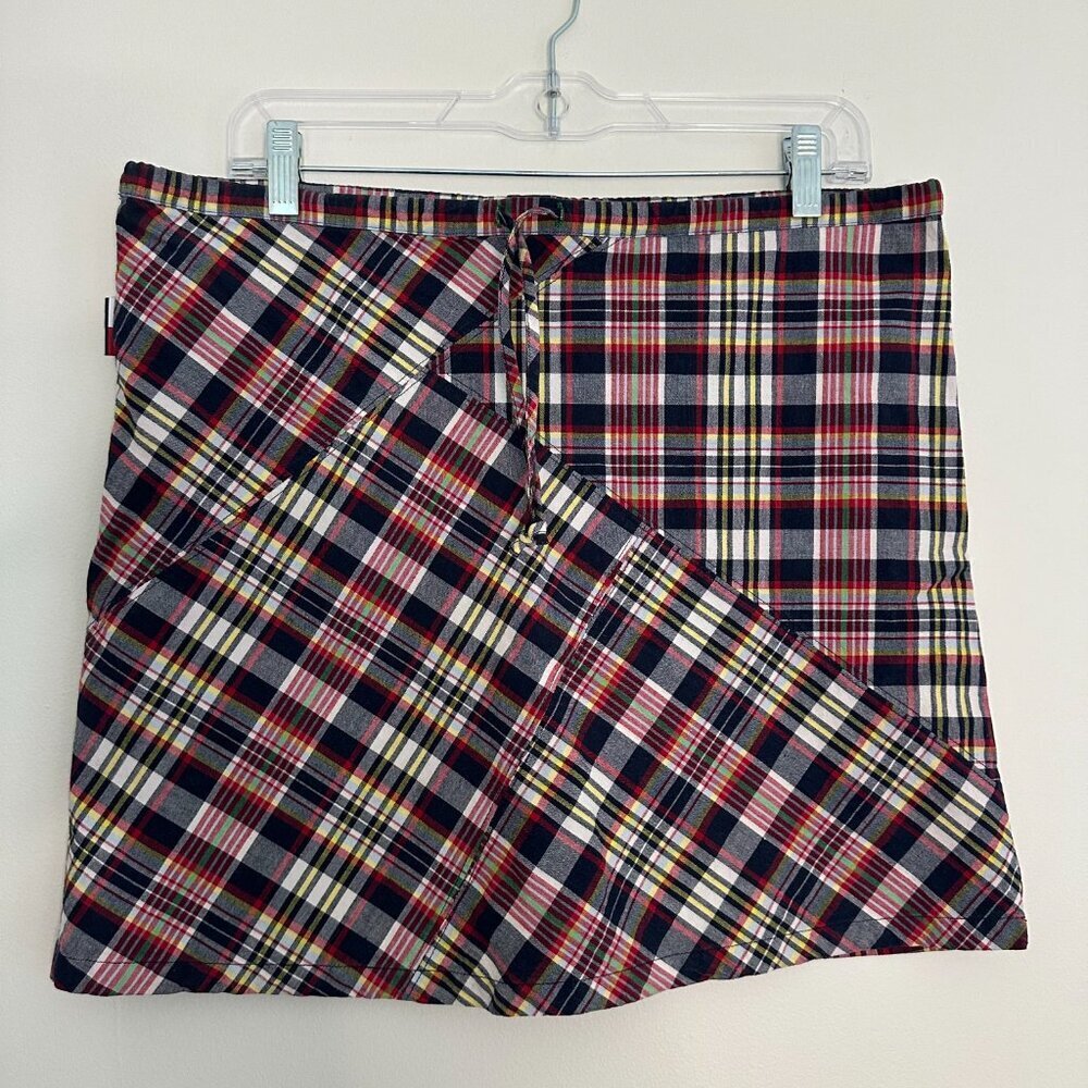 Tommy Jeans Patchwork Plaid Mini Skirt Vintage Preppy Y2K - Medium